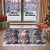 1pc, 2D Flat Printing, Christmas Faceless Gnome Snowflake Holiday Living Room Entrance Mat, Colorful And Non-Slip, Machine Washable Carpet, Suitable f