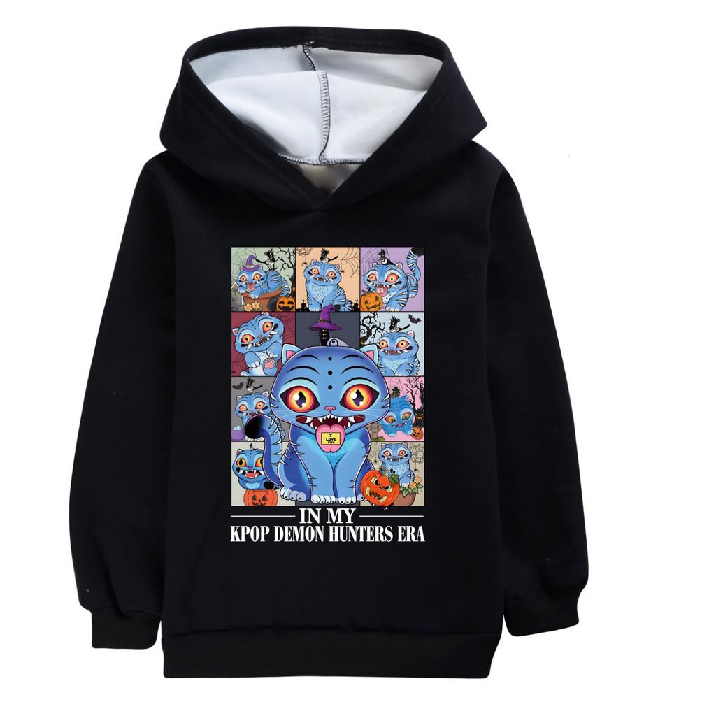 4978 Милый Дерпи K-pop Руми Зои Мира Принт Детский Девочки Длинные Рукава Бархатный Теплый Зимний Худи