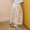 Happyology Girls' Cropped Wide-Leg Casual Trousers