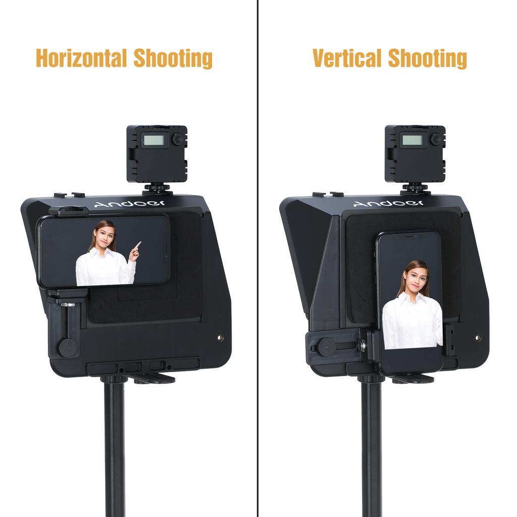 Andoer A10 Портативный смартфон DSLR камера Телесуфлер с держателем телефона Дистанционное управление