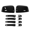10PCS Car Outside Door Handle Trim Bright Black Rearview Mirror Cover Replacement For Jeep Grand Cherokee WK2 WL
