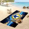 Cardiff City Personalized Printed Beach Towel Soccer Logo Support Custom Name Text Absorbent Towel For Sport Travel Special Gift
