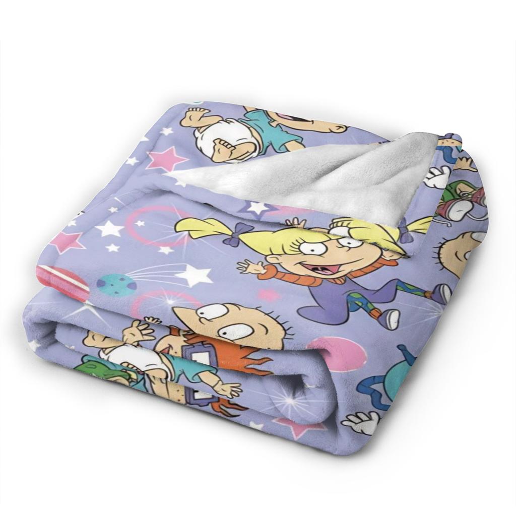 Супер Теплое Одеяло Дорожный Плед с Рисунком Rugrats Огурцы Фланелевое Покрывало Для Улицы Забавное Покрытие для Дивана-кровати