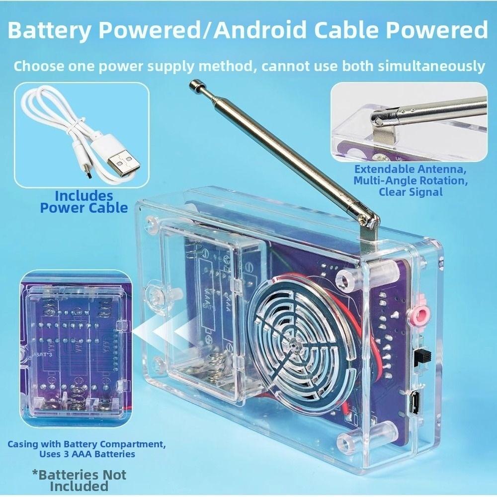 87-108 МГц HU-017B Радио Набор для самостоятельной сборки Цифровой дисплей FM Радио Пайка Сборка Обучающий Эксперимент