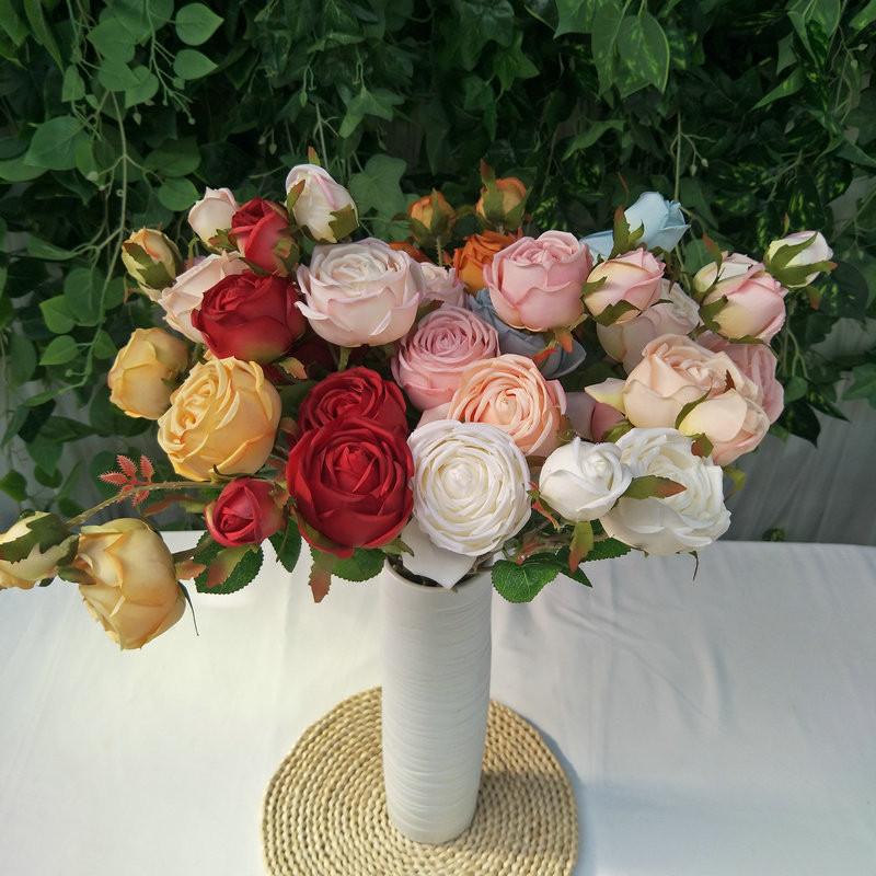 Elegant Artificial Silk Rose Bouquet For Home And Event Decoration