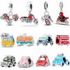 Медь Мотоцикл Красный Спорткар Внедорожник Автобус Автомобильные ключи Шарм Подвески Для женщин Подходят для браслетов DIY Вечеринка День рождения Ювелирные изделия