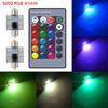2X C5W Car Led RGB 5050 6SMD 31/36/39/41mm Festoon Dome Car Door Lights Automobile Remote Controller Colorful Reading Lamps Roof Atmosphere Bulbs