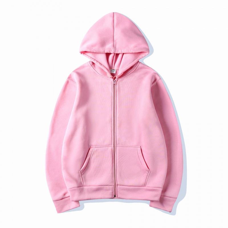 2025 Unisex Hooded Cardigan: Solid Color, Loose Fit for Spring/Autumn Sportswear