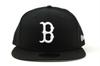 Кепка Snapback New Era MLB 9FIFTY ЧЕРНО-БЕЛАЯ Американская лига Бостон Ред Сокс &