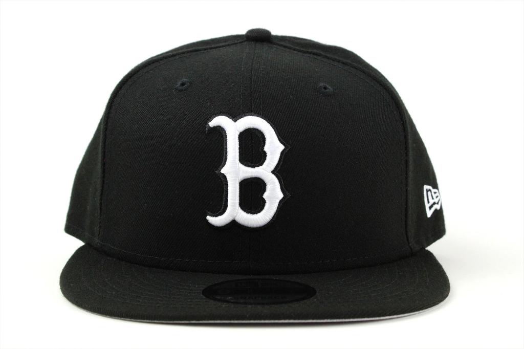 Кепка Snapback New Era MLB 9FIFTY ЧЕРНО-БЕЛАЯ Американская лига Бостон Ред Сокс &