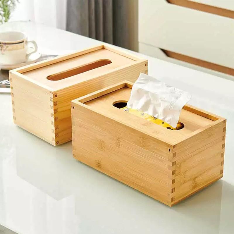 Wooden Tissue Box With Lid Living Room Home Decor Modern Minimalist Napkin Holder Storage Organizer