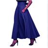 2025 Spring New Women's Solid Color Ankle-Length Skirt with Waist Tie - Flared A-Line Maxi Skirt Half Skirt Solid Strappy Ankle Waist Long Skirt