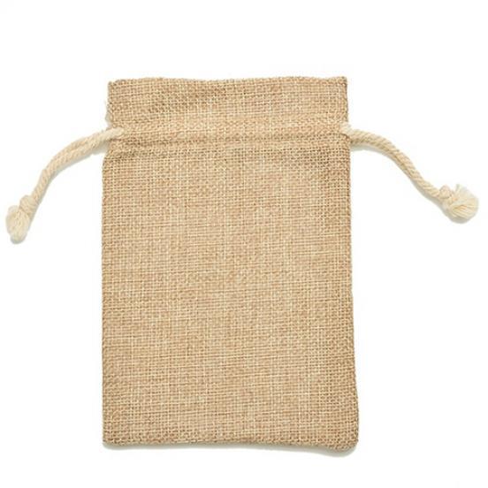 5Pcs Mini Rustic Burlap Bag Drawstring Wedding Party Favor Vintage Sack Pouch ARI
