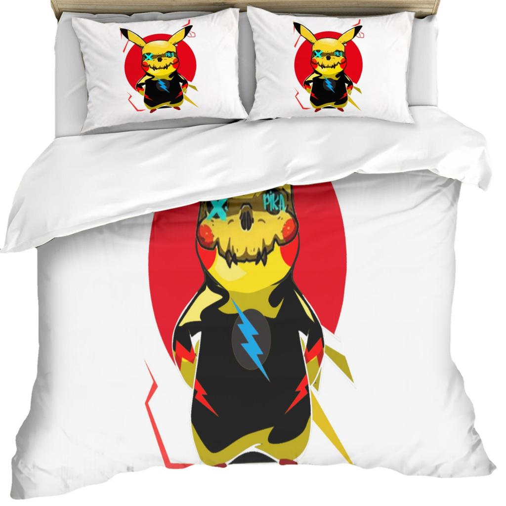 Doomsday Lightning Cat Quilt Set Three-Piece, Home Textile Printing Ask Barre