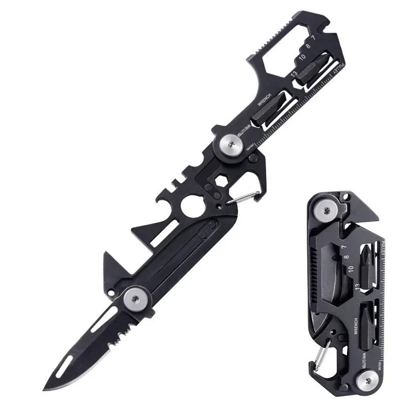 Multifunctional Outdoor Tool Combination Card Folding Molle Scissor Army Knife Mini Bicycle Repair EDC Camping Gear Equipment