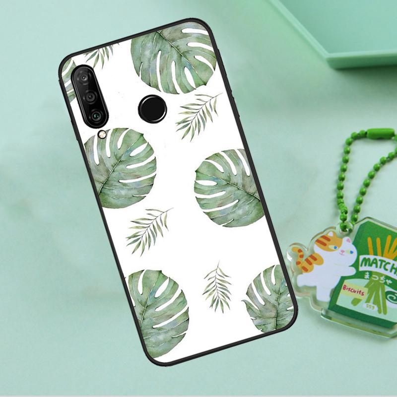Листья Монстеры Цветы Пальмы Для Huawei Nova Y90 Y70 Y60 Y61 Y91 Y72 9 10 SE 12i 12s 11i 5T P60 Pro P20 P30 P40 Lite Чехол