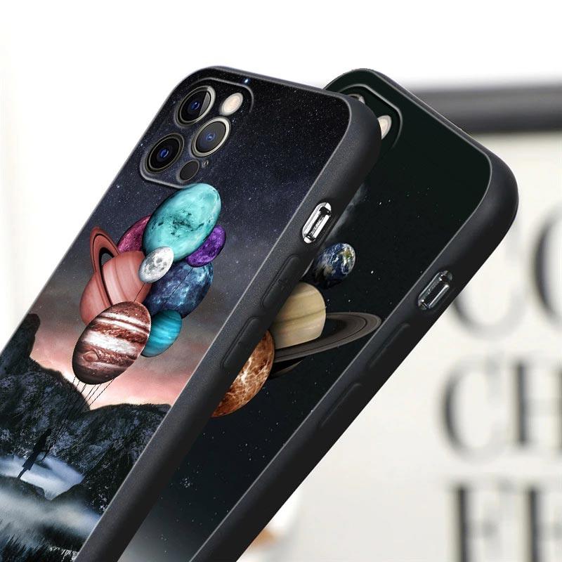 Чехол Apple «Ночное небо» для iPhone 11 12 13 Pro Max mini XS X XR 7 8 6 6S plus SE 2020, силиконовые чехлы с изображением космической планеты, Луны, звезд