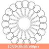 10/20/30/50/100 шт. серебро DIY диаметр 25 мм разрезное кольцо брелоки с открытым кольцом для ключей металлический брелок