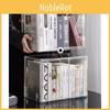 Transparent Plastic Book Storage Box With Lid For Cd Magazine Desktop Organizer
