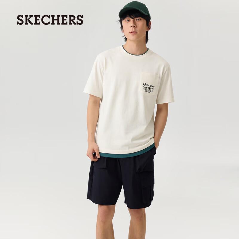 Skechers Мужская классическая вязаная футболка с коротким рукавом