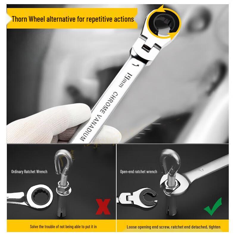 12 мм гибкая головка рожково-накидная трещоточная гаечная головка