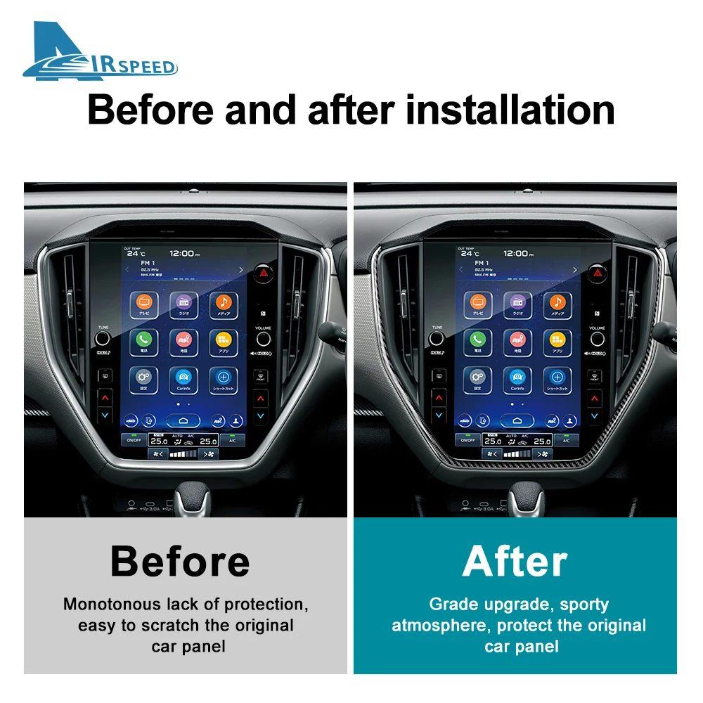 For Subaru Crosstrek Impreza 2024 2025 2026 Real Soft Carbon Fiber Sticker Car Central Control Navigation Interior LHD RHD