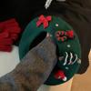 Christmas Gift Red Woolen Beret Children Winter Japanese Warm Versatile Student Bud Painter Hat Tide