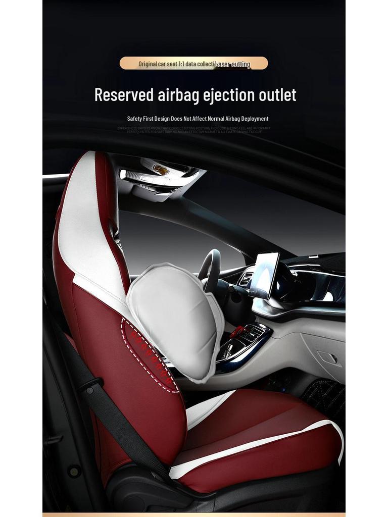 BYD Qin PLUS All-Season Leather Car Seat Cushion for 5-Seater Sedan