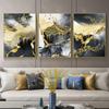 Golden Black Marble Canvas Art Luxury Painting Decoration Home Wall Art Picture for Living Room Canvas Wall Art Pictures Decor