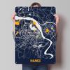 Explore Hanoi Metal Signs Map Poster Gaming Room Decoration Custom Tinplate Sign for Wall Art Decoration Bath Room Decor Men