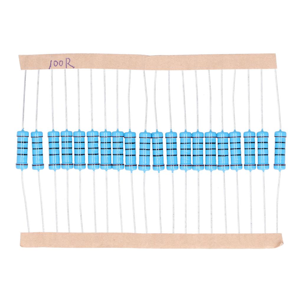 20 шт. Резисторы 100 Ом Металлопленочные 2 Вт Допуск 1% Сопротивление Электронные аксессуары