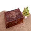 Handcrafted Wood Jewellery Box for Women Jewel Organizer Hand Carved, 30.48 Cm with Brass Work