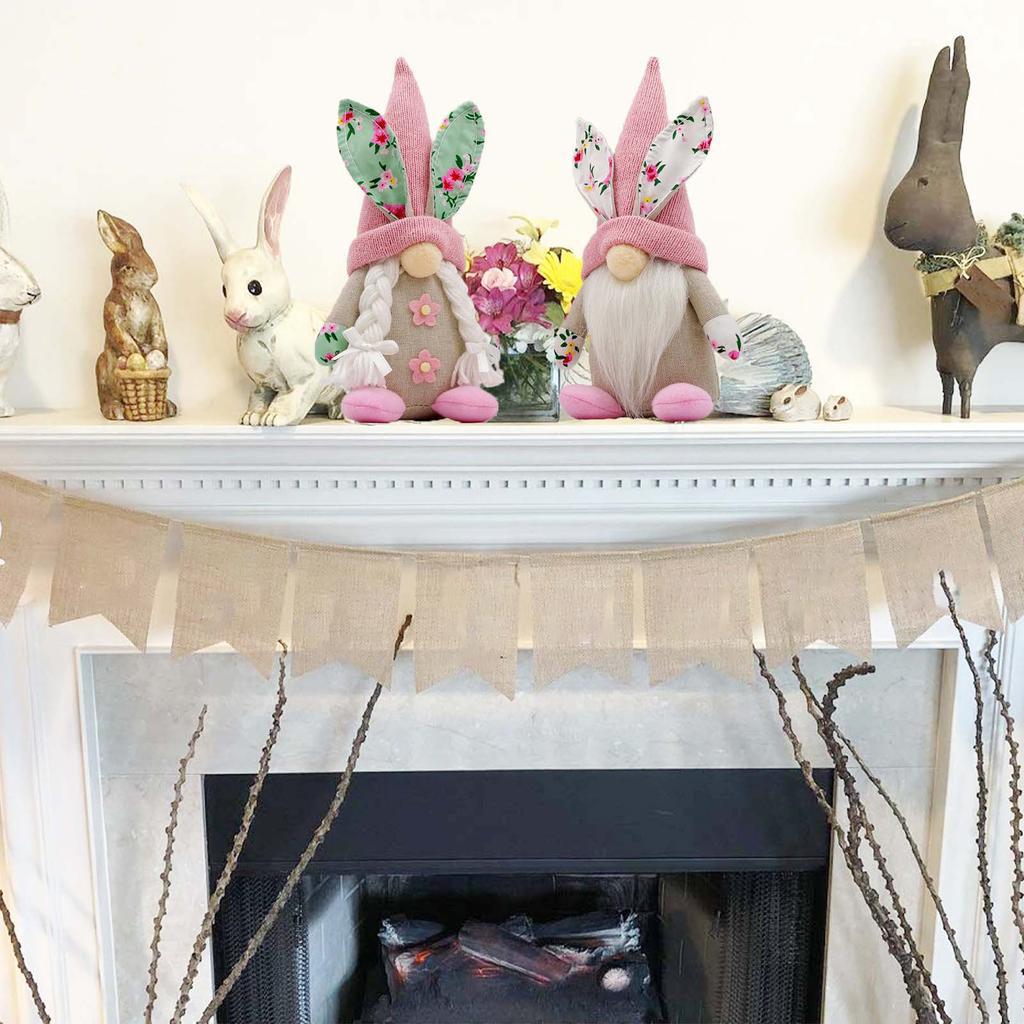 Фестиваль Ручной работы Кролики Гномы Гном Эльф Плюшевые куклы Пасхальное украшение для настольной и книжной полки