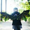 Electric Light Up Flapping Butterfly Wings for Kids LED Glowing Angel Fairy Costume with Music Halloween Christmas Party Prop