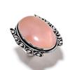Rose Quartz Gemstone 925 Sterling Silver Gift Jewelry Ring Size 9