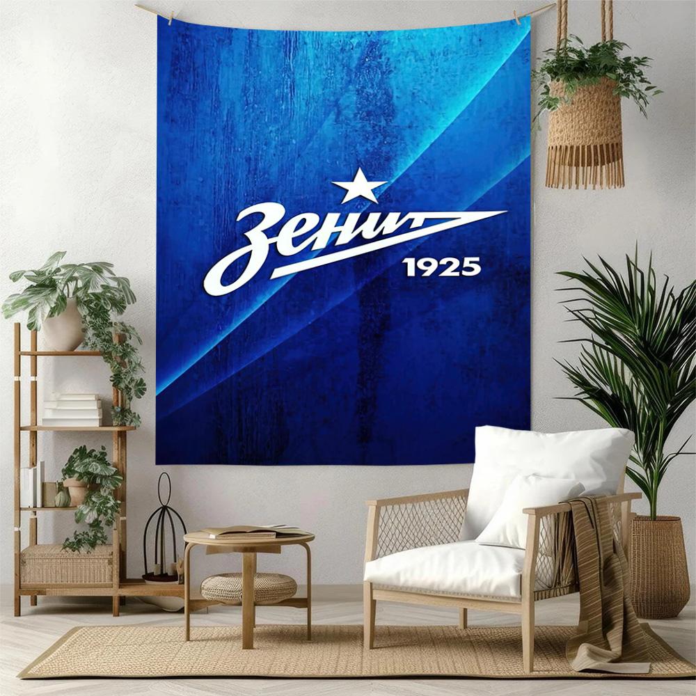 Blue Fc Zenit Saint Petersburg Wall Decor Tapestry Art For Pet Memorial Birthdaywedding Party Backdrop Family Gift