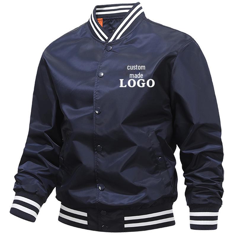 Стеганая бейсбольная летная куртка унисекс для весны, осени и зимы с индивидуальным логотипом и дизайном рабочей одежды команды.