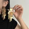 2024 Yangi Metall Kvadrat Geometrik Shokilalar Osilgan Sirgʻalar Ayollar uchun Moda Bayrami Kechasi Sovgʻalari Zargarlik buyumlari