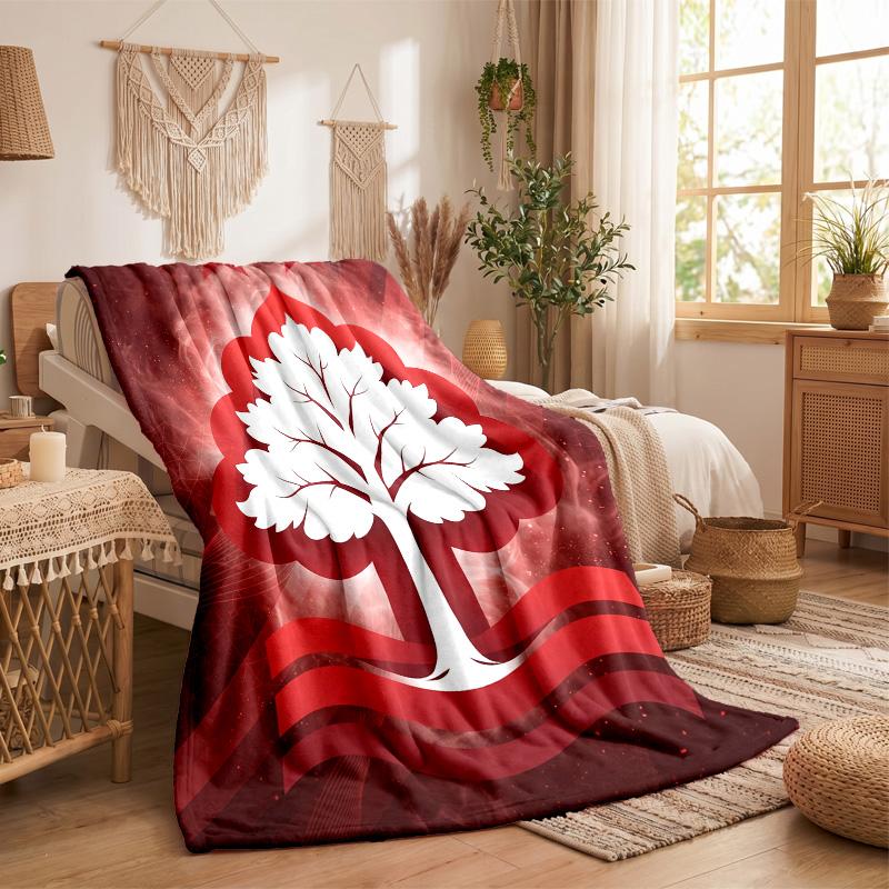 Nottingham Forest Theme Fleece Blanket Cozy Soft Plush Blanket For Bedroom Couch Travel