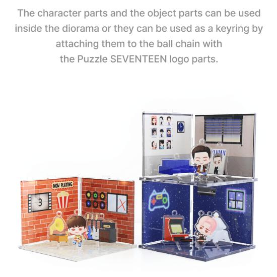 Предварительный заказ пазла SEVENTEEN акриловая диорама и набор наклеек для стилизации и POB