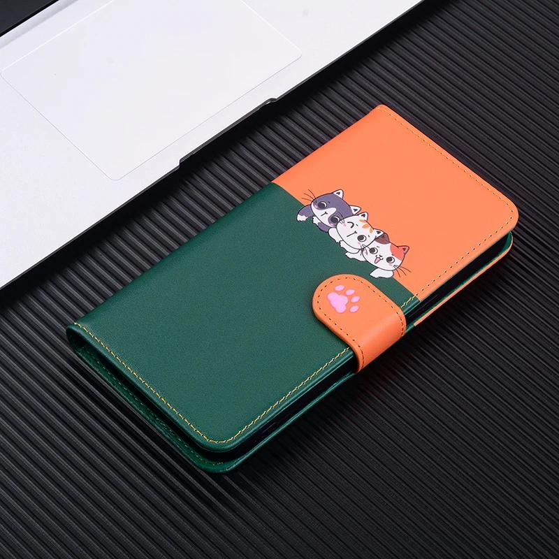 Phone Wallet Flip Case For iPhone 16 15 Pro Max 14 Plus 13 mini 12 Pro 11 10 XR XS X 10 7 8 6 6S Plus SE Cute Frog Back Cover