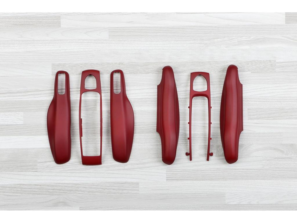 Fits Porsche Key Shell: Bordeaux Red for Cayenne, Macan, 911, Panamera, 718, Taycan