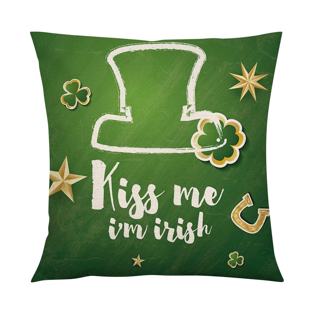 Улица. Наволочка для домашнего декора из хлопка и льна на день Святого Патрика, квадратный диван, домашний декор