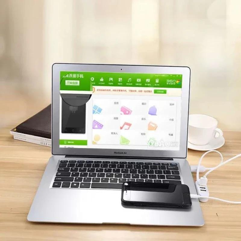 1/2/3/4/5/6Pcs 3Ports Usb Hub High Speed USB Splitter Hub Adapter With Cable For PC Laptop Phone