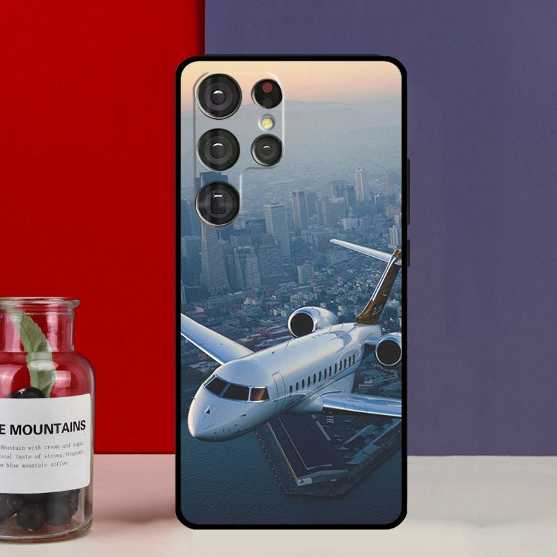 Чехол-футляр с рисунком Самолет Авиалайнер для Samsung Galaxy S25 Ultra S9 S10 S20 S22 Plus S21 FE S23 S24 Ultra