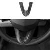 Для Cadillac CT4 CT-V 2020-2025 Декоративная накладка на руль U-образной формы из углеродного волокна