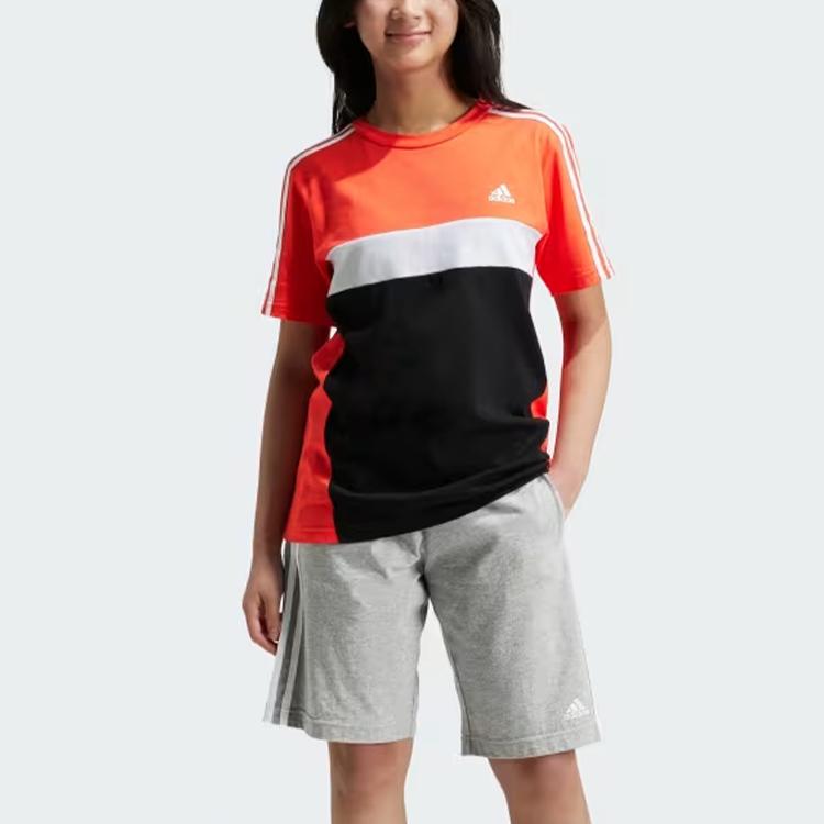 adidas Шорты ESSENTIALS Детские Средне-серый Смешанный цвет/Белый IS2573