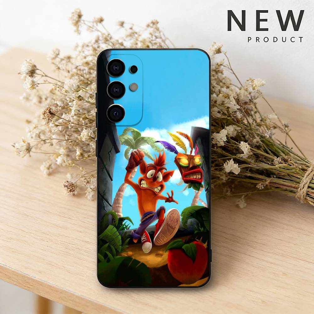 C-CrashS B-Bandicoot Game Phone Case For Samsung S26,25,24,23,22,21,20,30,Ultra,Plus,Fe,Lite Black Shell