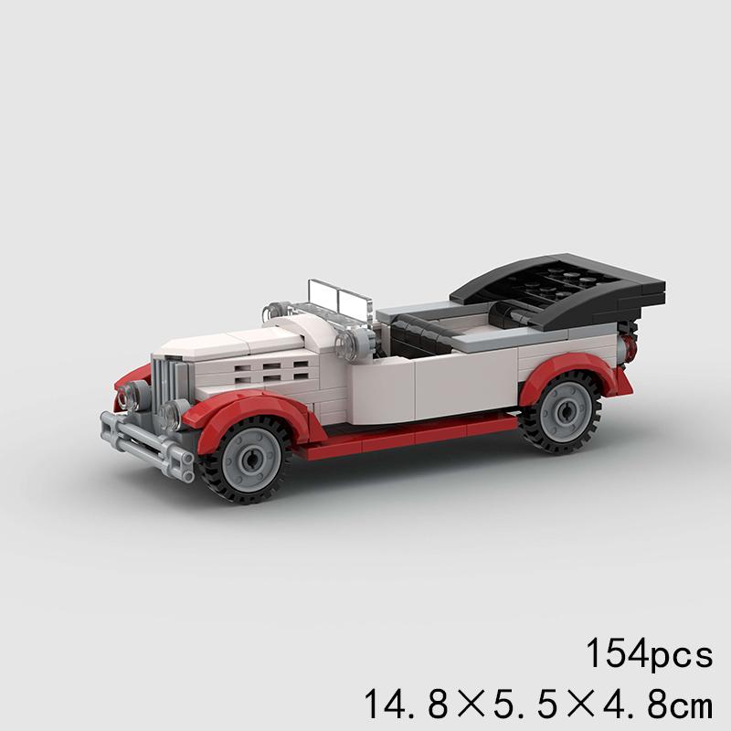 City Speed Convertible MOC Old Car Super Race Vehicle Model Building Block Racing Brick Technical Christmas Gift Rally Sport Toys