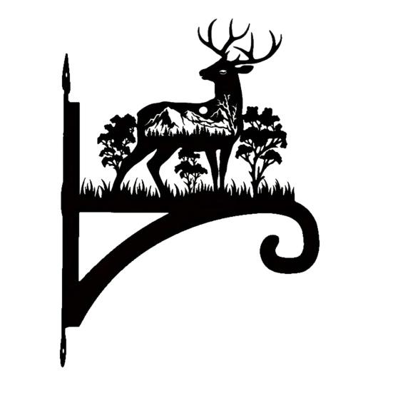 Металлический настенный крючок с покрытием, вешалка для растений, настенный крючок в виде силуэта животного, антикоррозийный кронштейн для подвешивания растений в помещении и на открытом воздухе, кормушки для птиц, фонари